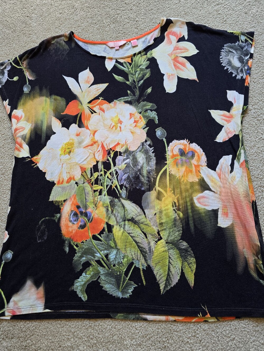 Ted Baker London Omla 3D Floral Tank Knit Tee Top in the Opulent Blooms